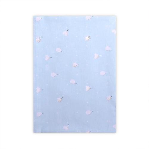 Cearceaf bumbac ranforce Lorelli Train Blue, 100 x 150 cm