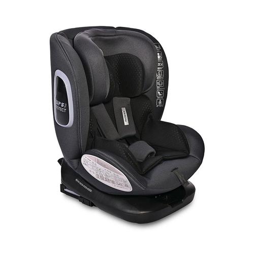 Scaun auto pentru copii Lorelli Phoenix  Black Jasper, i-Size, Isofix, rotativ 360 grade, 0 luni-12 ani, 40-150 cm, pozitie de somn, protectie laterala in caz de impact, avertizare sonora cand centurile scaunului auto sunt decuplate