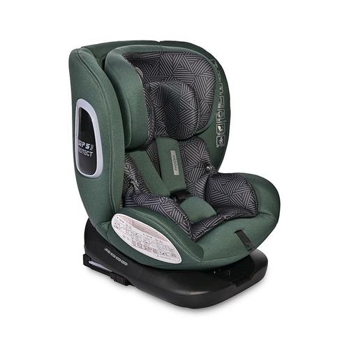 Scaun auto pentru copii Lorelli Phoenix Green Pine, i-Size, Isofix, rotativ 360 grade, 0 luni-12 ani, 40-150 cm, pozitie de somn, protectie laterala in caz de impact, avertizare sonora cand centurile scaunului auto sunt decuplate