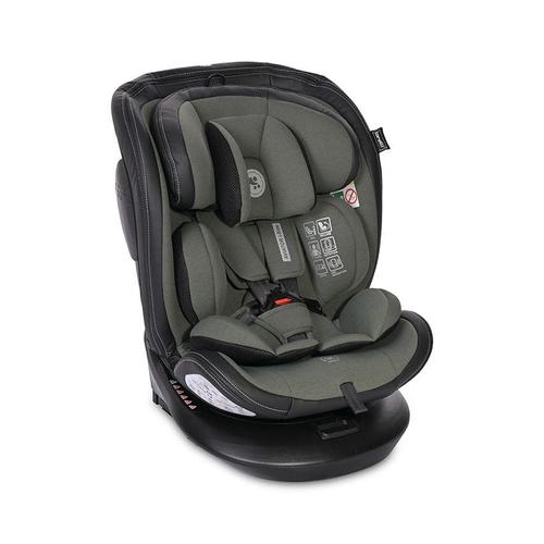 Scaun auto pentru copii Lorelli Aviator Green,  Isofix, i-Size, 0 Luni-12 Ani, 40-150 cm, certificat R129, baza rotativa 360 grade, reglabil, sistem protectie impact lateral, sistem antibasculare