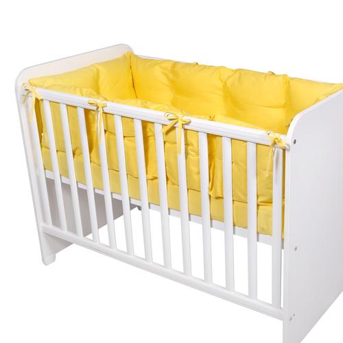 Set protectii laterale pentru pat 4 piese Lorelli, 60 x 120 cm, Galben