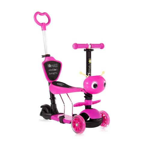 Trotineta cu scaun pentru copii Lorelli Smart Plus (Roz)