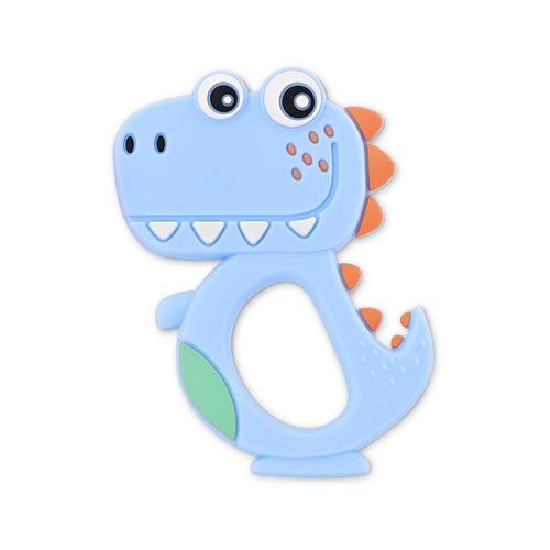 Jucarie de dentitie din silicon Lorelli Dino Lucky, peste 3 luni, Albastru