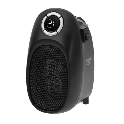 Aeroterma Ceramica Adler AD7726, Portabil, Cu 2 Trepte De Caldura, Termostat Reglabil Si Sistem De Protectie La Supraincalzire, 1500 W (Negru)