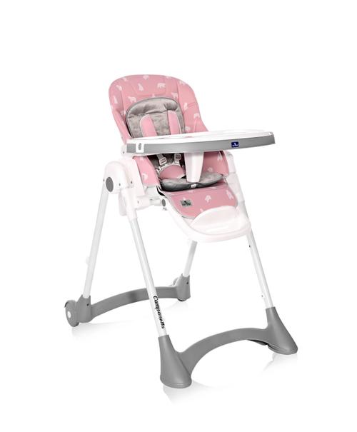 Scaun de masa Lorelli Campanella, reglabil, 6-36 luni, Roz