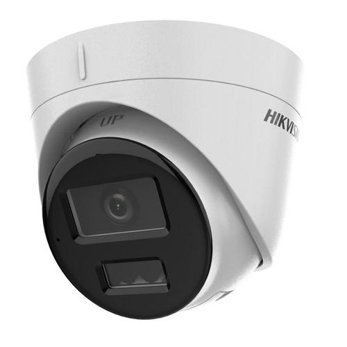 Camera supraveghere IP Dome Hikvision Hybrid Light DS-2CD1343G2-LIUF, 4MP, 2.8 mm, IR/lumina alba 30 m, slot card, microfon, PoE