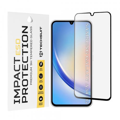 Folie de protectie Ecran Techsuit pentru Samsung Galaxy A34 A346, Sticla Securizata, Full Glue