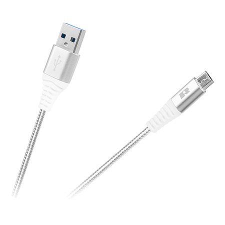 Cablu Rebel RB-6000-100-W, USB - MICRO USB, 1 m (Alb)