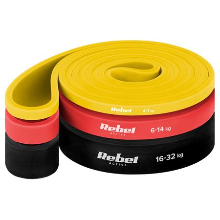 Set 3 benzi elastice  REBEL ACTIVE POWER BAND, latex, 4-32KG