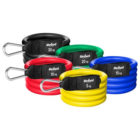 Set 5 benzi REBEL ACTIVE POWER TUBE, TPE, 5-30KG