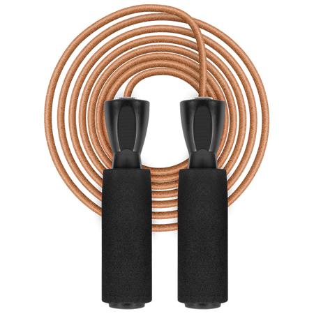 Coarda sarituri REBEL ACTIVE RBA-3204, cablu piele 280cm