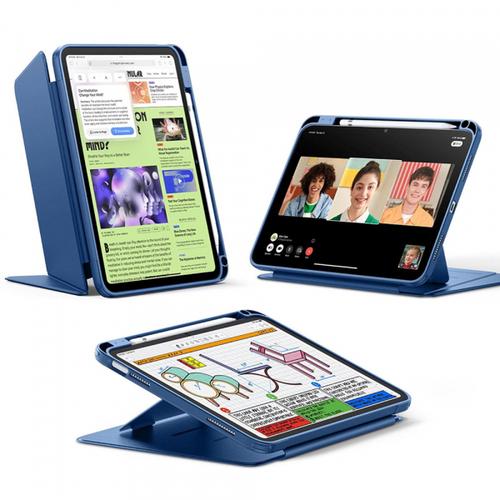 Husa pentru Apple iPad (2025) / (2022), ESR, Flip Hybrid with Pencil Holder (Albastru)