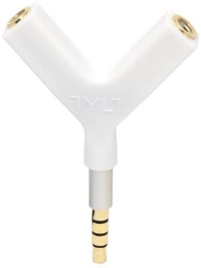 Adaptor Audio Tylt Y-SPLIT, 2x Jack 3.5mm (Alb)