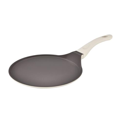 Tigaie pentru clatite ZASS ZG-ACS 12, 26 cm, Aluminiu turnat, Acoperire ceramica (Crem)