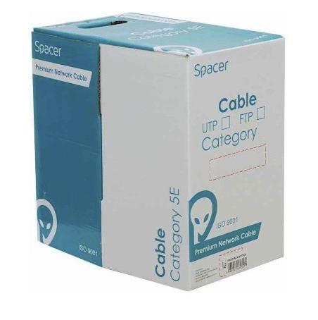 Cablu retea Spacer SPLC-UCAT6-CCA-100, UTP, CAT6, 100 m