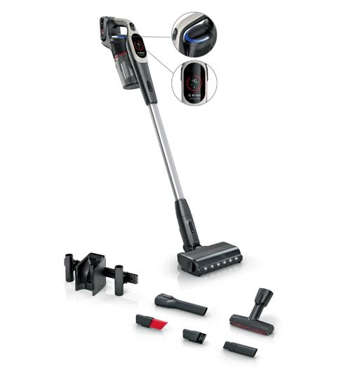 Aspirator vertical Bosch Unlimited 9 BCS931GAC, Recipient 0.4 l, 18 V, Autonomie 60 min, 3 moduri curatare, Sistem anti-incalcire (Negru)