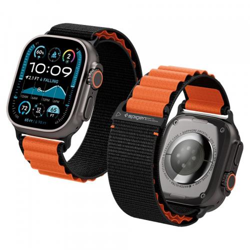 Curea Spigen WBF1 pentru Apple Watch 49mm / 46mm / 45mm / 44mm Series, Negru/Portocaliu