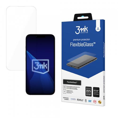 Folie de protectie Ecran 3MK FlexibleGlass pentru Apple iPhone 16e, Sticla Flexibila, Full Glue