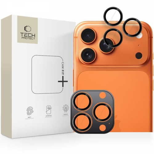 Folie de protectie Camera Spate Tech-Protect CamRing Fit+ pentru Apple iPhone 17 Pro Max / 17 Pro / 16 Pro Max, Sticla Securizata