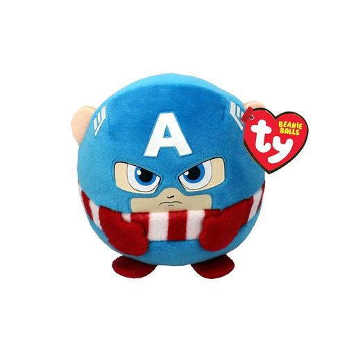 Jucarie de plus TY 8cm Beanie Balls Marvel Captain America