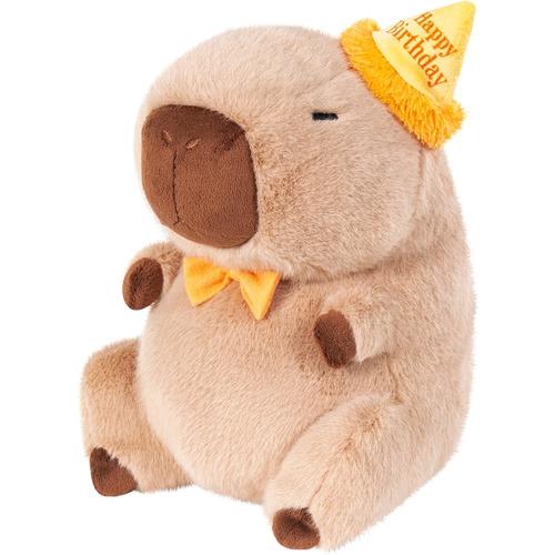 Jucarie de plus Capibara Happy Birthday 20cm