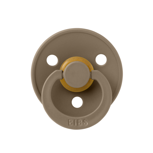 Suzeta Colour Latex BIBS Dark Oak, tetina rotunda, 0 luni +