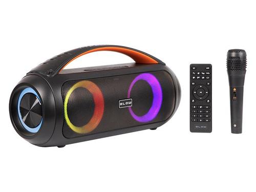 Boxa portabila Blow BOOMBOX, 100 W, Bluetooth, Microfon, USB-C, Cablu Jack 3.5mm, Cablu microfon (Negru)