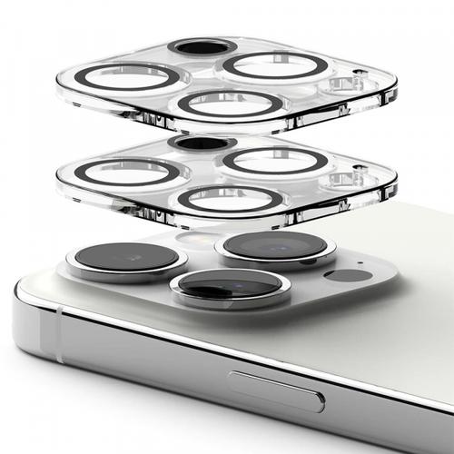 Folie de protectie Camera Spate Ringke pentru Apple iPhone 15 Pro, Sticla Securizata, Set 2 bucati