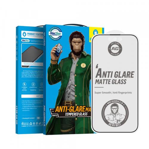 Folie de protectie Ecran Blueo Anti-Glare pentru Apple iPhone 16 Plus / 15 Plus, Sticla Securizata, Full Glue