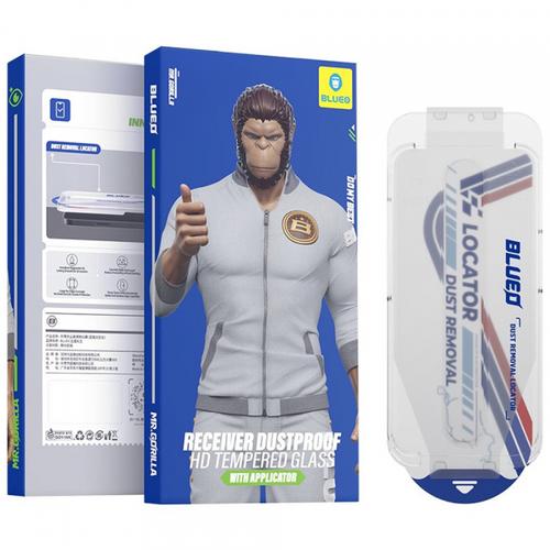 Folie de protectie Ecran Blueo Anti-Dust HD Applicator Pro pentru Apple iPhone 15 Pro, Sticla Securizata, Full Glue