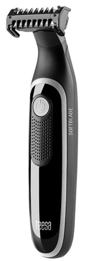 Aparat de ras electric Teesa Softblade TSA0526, We&Dry, Lama dubla, IPX5, Autonomie 60 min, 3 Piepteni (Negru/Gri)