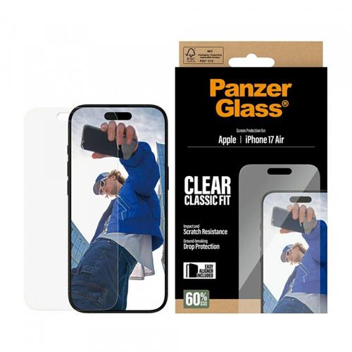 Folie de protectie Ecran PanzerGlass Classic Fit EasyAligner pentru Apple iPhone Air, Sticla Securizata, Full Glue
