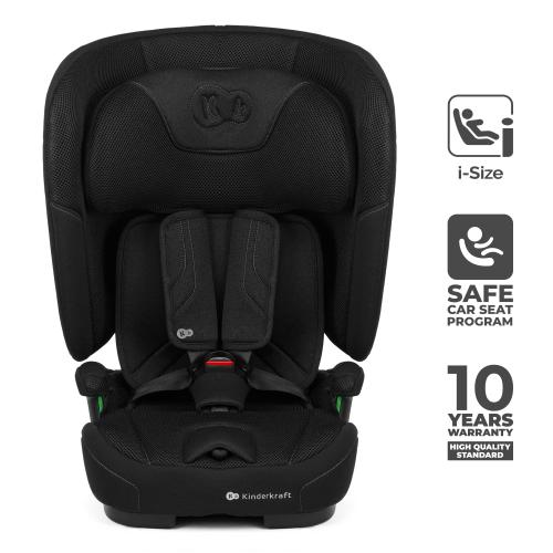 Scaun auto ISOFIX Kinderkraft FIX2GO, 9-36 kg, 76-150 cm, Negru