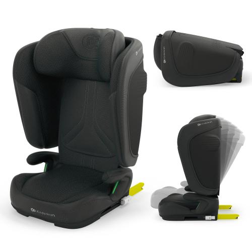 Scaun auto Kinderkraft Unity 2 i-Size, 100–150 cm, 15 - 36kg, R129 i-Size, Negru