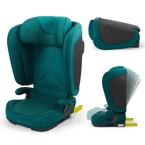 Scaun auto Kinderkraft Unity 2 i-Size, 100–150 cm, 15 - 36kg, R129 i-Size, Verde