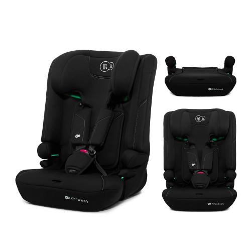 Scaun Auto Kinderkraft Comfy 75-150 Cm, 15 luni - 12 ani, ECE R129 i-Size, Negru