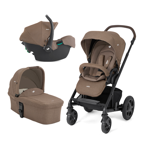 Carucior multifunctional 3 in 1 Joie Chrome Dlx + Landou Toffee + Scoica i-Snug Toffee
