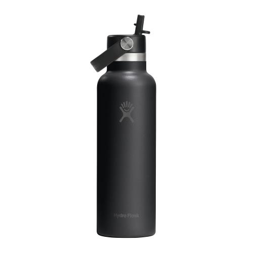Sticla termos, inox, 620ml, inchStandard Strawinch, Hydro Flask (Negru)