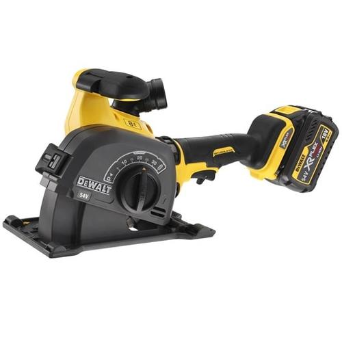 Masina de canelat, DeWALT, 125 mm, 54V, Li-lon 2x6.0Ah, XR FLEXVOLT, Galben