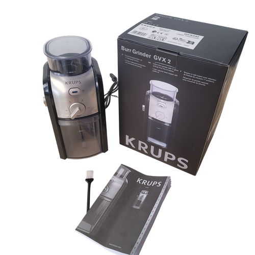 Rasnita de cafea electrica Krups GVX242, 17 setari macinare, 100W, 200g, Negru