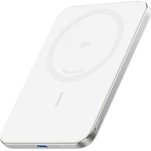 Acumulator extern wireless Anker Nano MagSafe, 5.000 mAh, Ultra-Slim, 15W (Alb)