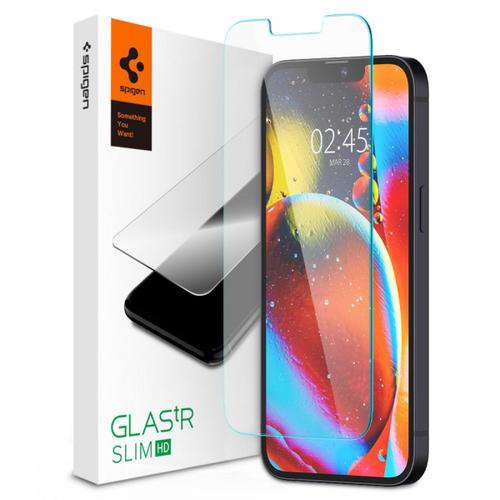 Folie de protectie Ecran Spigen GlastR Slim pentru Apple iPhone 14 Plus / 13 Pro Max, Sticla Securizata, Full Glue