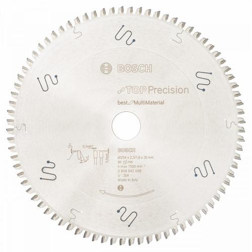 Panza de ferastrau circular Bosch Top Precision Best for Multi Material, 254 x 30 mm, 80 dinti