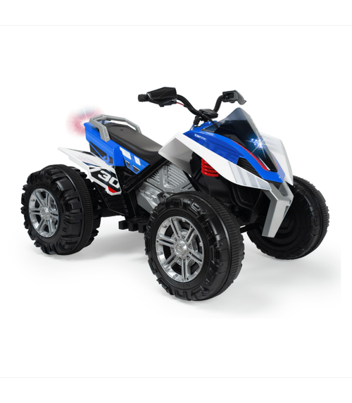 ATV electric pentru copii Injusa Quad Rage, 12V, model silentios, pornire cu cheie, frana electrica, 3 ani+
