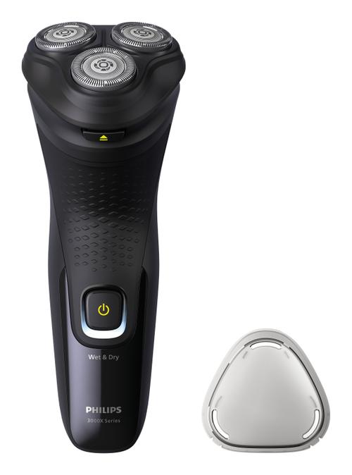Aparat de ras electric Philips Shaver Seria 3000X X3021/00, Autonomie 40 minute, IPX7 (Negru)