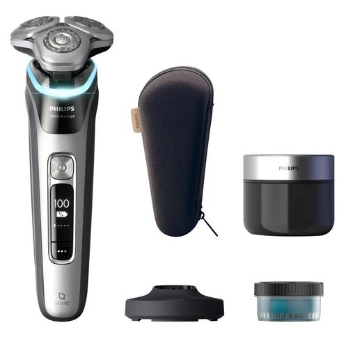 Aparat de ras electric Philips Seria i9000 Pestige XP9204/30, barbierit umed/uscat, tehnologie SkinIQ, fara fir, cap Precision Flexing 360, tehnologie Triple Action Lift&Cut, senzor Pressure Guard, lame Dual SteelPrecision, 60 minute (Argin