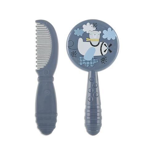 Set pieptan cu perie Lorelli My Friend, 0 luni+, Albastru