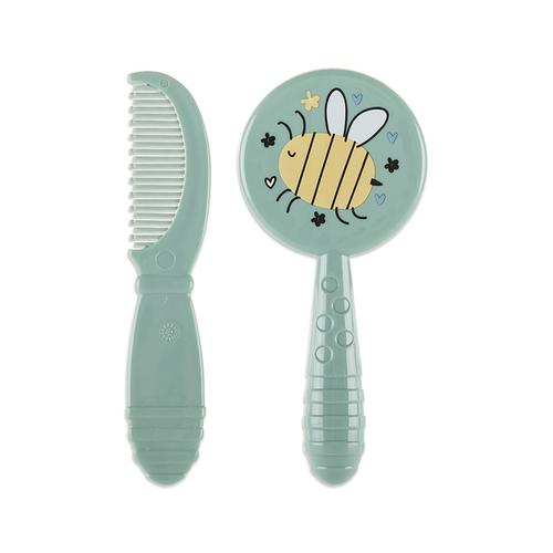 Set pieptan cu perie Lorelli My Friend, 0 luni+, Verde