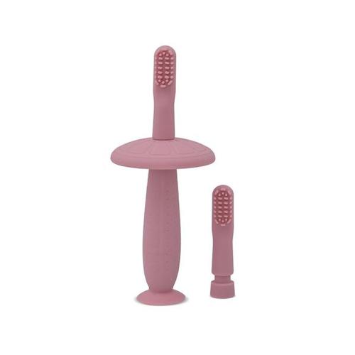 Periuta de dinti din silicon pentru bebelusi Lorelli, 6 luni+, Roz