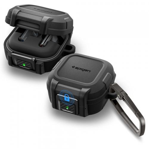 Husa Spigen Lock Fit pentru Samsung Galaxy Buds4 / Buds4 Pro, Neagra Mata